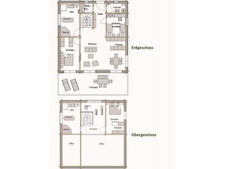 Grundriss Galerie Chalet