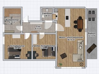 Ferienwohnung Wertach Grundriss 24