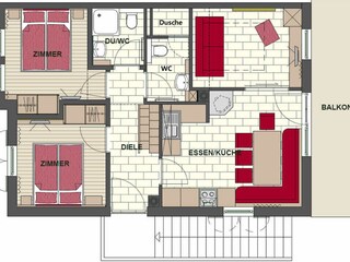 Appartamento per vacanze Hochkrimml Pianta del piano 6