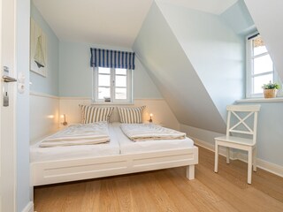 Das Schlafzimmer im Obergeschoss