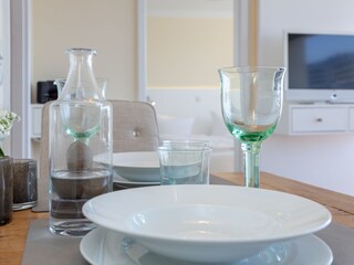 Essbereich im Wohnzimmer