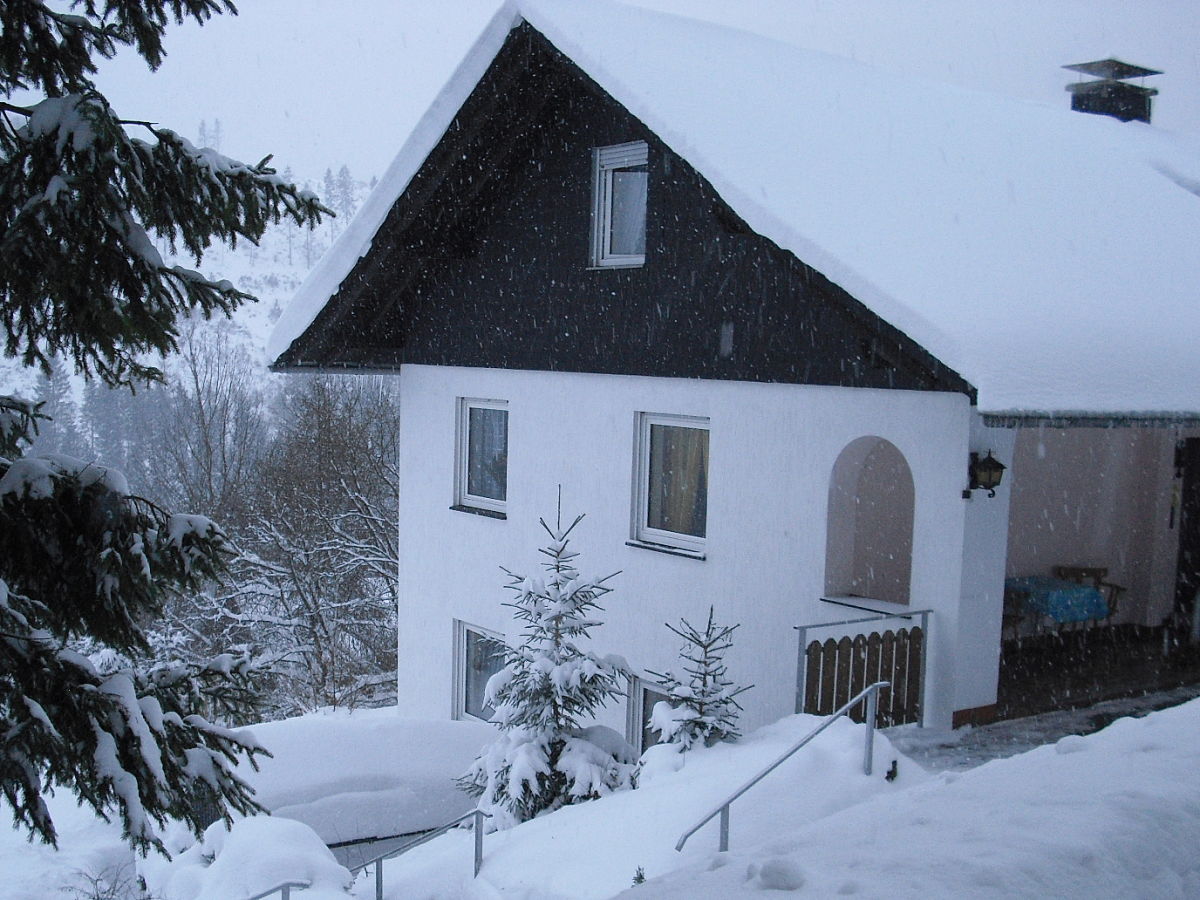 das Ferienhaus im Winter