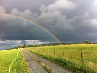 Sauerland-Sonnenterrasse hinter dem Haus