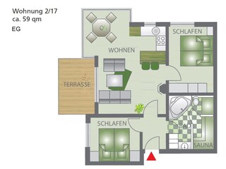 Vakantieappartement Großenbrode Grondplan 21