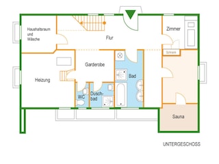 Grundriss Untergeschoss - Hauseingang