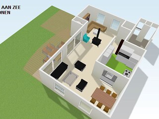 Villa Bergen aan Zee Pianta del piano 29