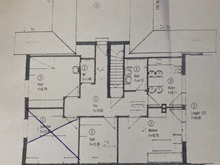 Grundriss Ferienwohnung im 1. Obergeschoss