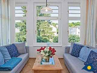 Loggia mit Sitzmöglichkeiten