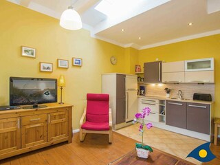 Wohnzimmer mit Küchenzeile