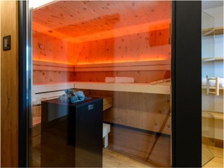 Blick in die eigene Sauna