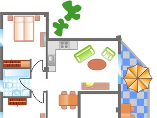 Appartamento per vacanze Costa Calma Pianta del piano 20