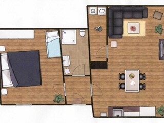 Appartamento per vacanze Borkum Pianta del piano 24