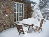 Terrasse im Winter