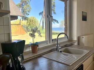 Blick auf die Müritz vom Küchenfenster