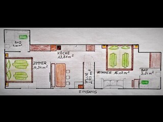 Appartamento per vacanze Ried im Zillertal Pianta del piano 25