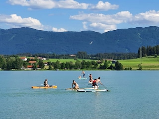 Stand up paddeln auf dem Lechsee