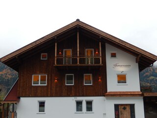 Hinteransicht des Hauses
