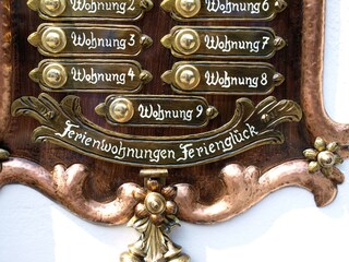 Klingelschild Ferienwohnung Ferienglück