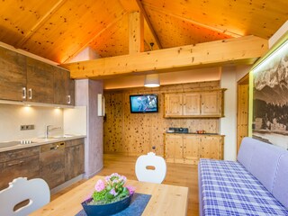 Gipfelglück Küche und Wohnraum