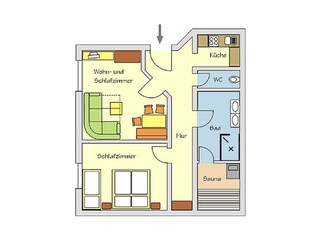 Appartamento Fiss Pianta del piano 22
