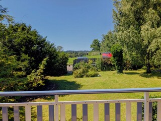 View of the garden from the balcony