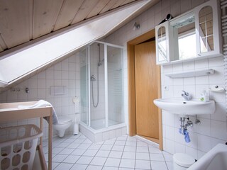 Bathroom: shower and toilett
