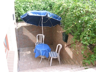Eingang mit Sitzplatz
