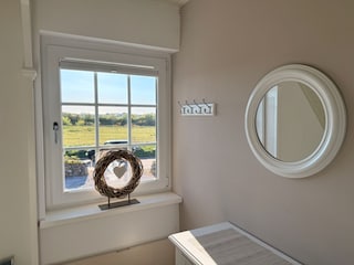 schöne Aussicht, Verdunkelungsplissee im Fenster