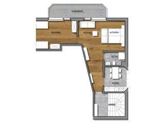 Ferienwohnung Saas-Grund Grundriss 33