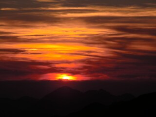 Sonnenuntergang am Hausberg Höferspitze