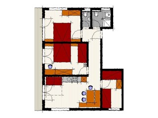 Vakantieappartement Schröcken Grondplan 13