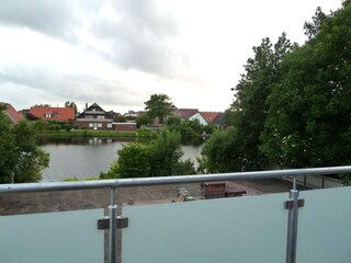 Blick vom Balkon der Ferienwohnung