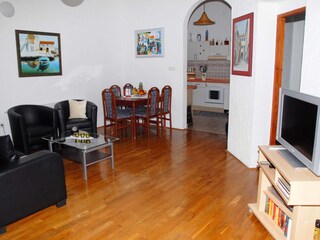 Living room with dining area