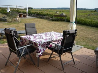 Terrasse mit Blick auf die " Kühlung"