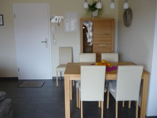 Essbereich im Wohnzimmer
