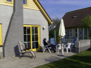 sonnige Terrasse
