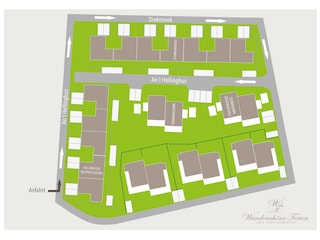 Der Lageplan vom Hafendorf mit unseren Wohnungen