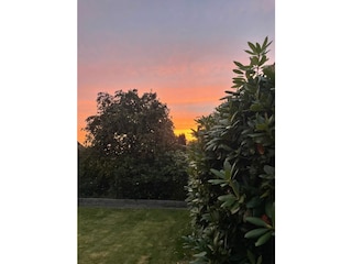 Abendstimmung  am Ferienhaus