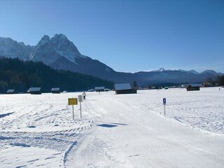 Langlaufloipe  in unserer Nähe in Garmisch