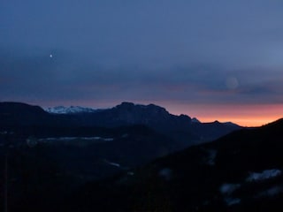 Abendstimmung an einem Wintertag, Balkonblick