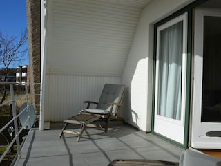 Blick auf den Balkon des Schlafzimmers