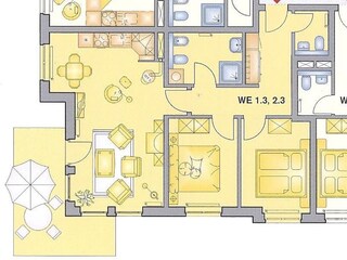 Floor plan of the Strandgut flat
