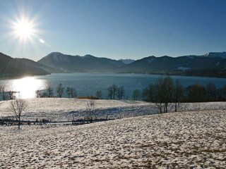 Blick auf den Hirschberg und Wallberg
