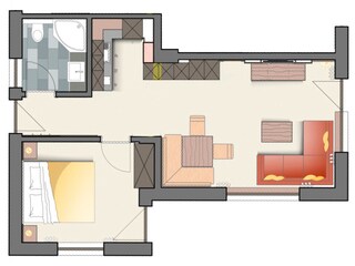 Vakantieappartement Schenna Grondplan 9