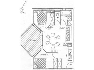 Vakantieappartement Gruissan Grondplan 23