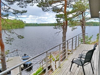 Blick von der Terrasse des Saunahauses