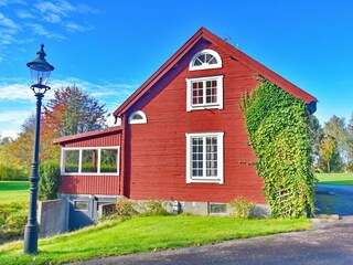 Seitenansicht des Hauses