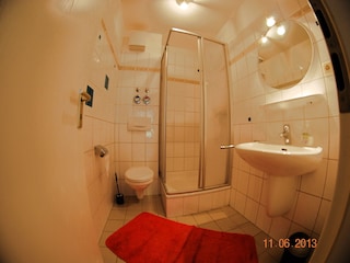Fisheyeblick in das 1.Badezimmer