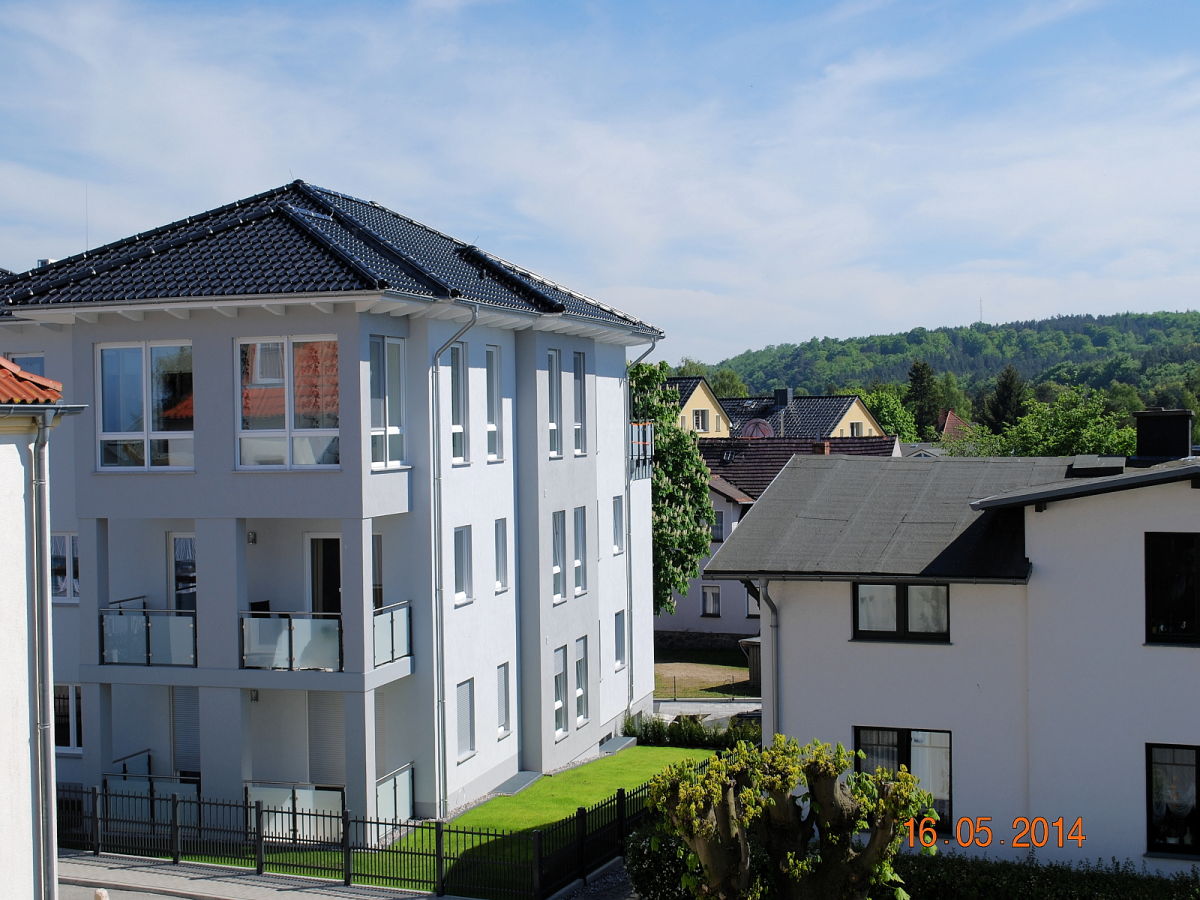 Blick vom Balkon in die Umgebung