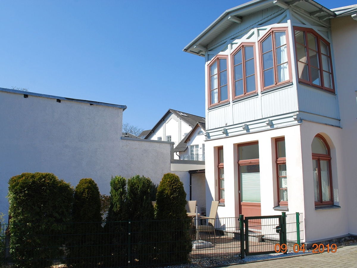 Blick auf die Terrasse des Appartements